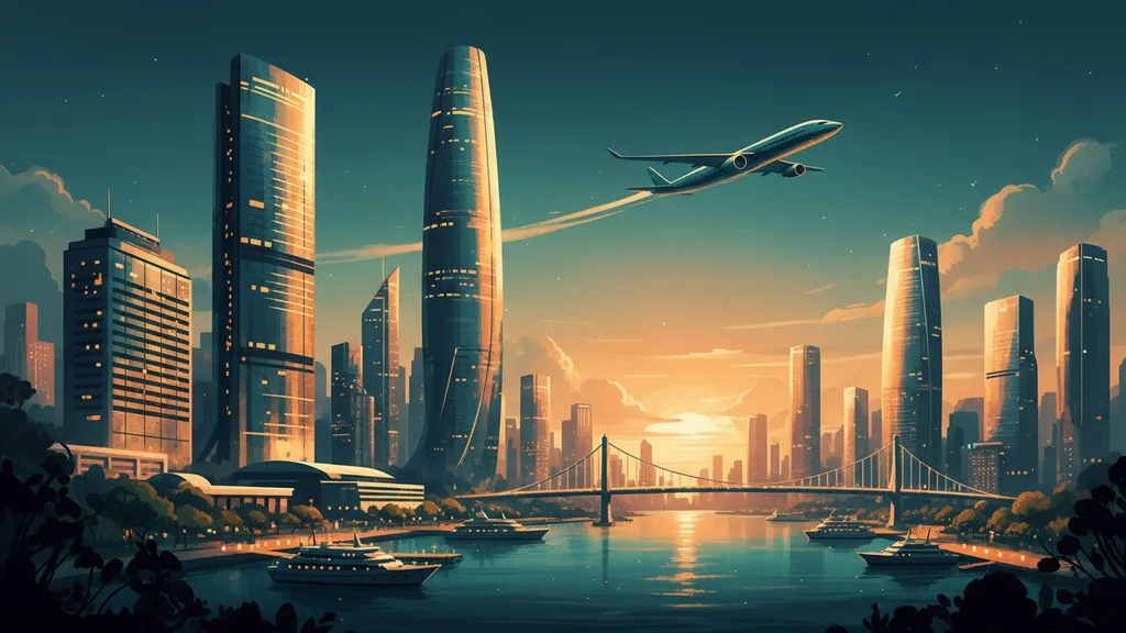 Original AI-generated travel illustration for: Hyatt reports 7.2% RevPAR growth in third quarter 2026