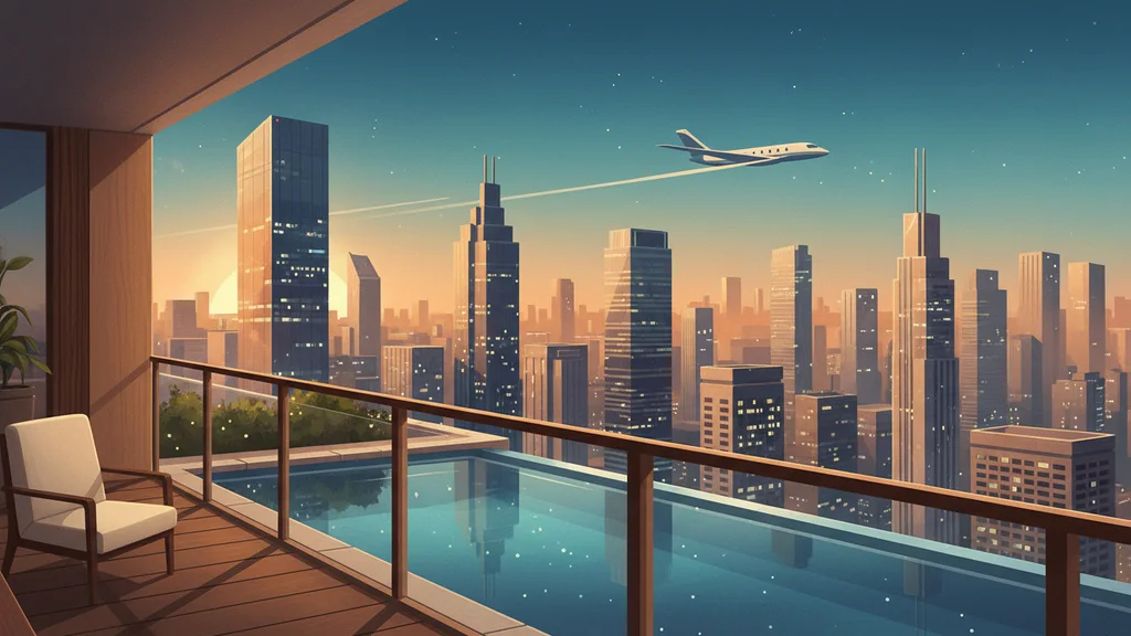 Original AI-generated travel illustration for: Mandarin Oriental tops the World’s Best Luxury Hotel Brands