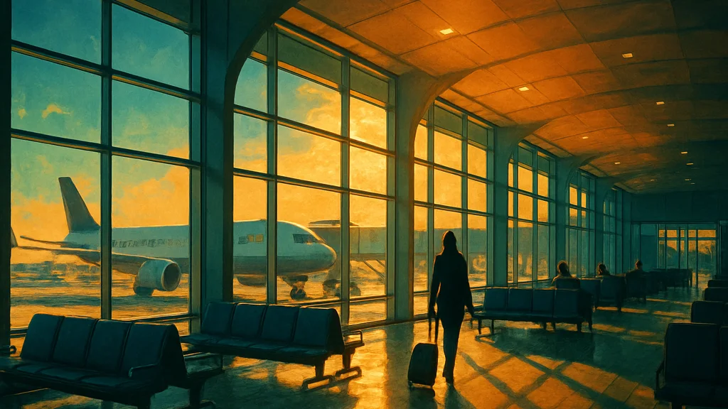 Original AI-generated travel illustration for: Lighting upgrade at MEM delivering substantial energy savings