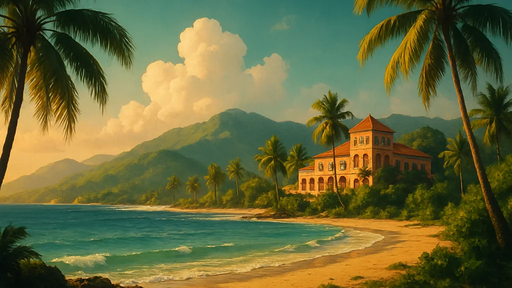 Original AI-generated travel illustration for: Guadeloupe