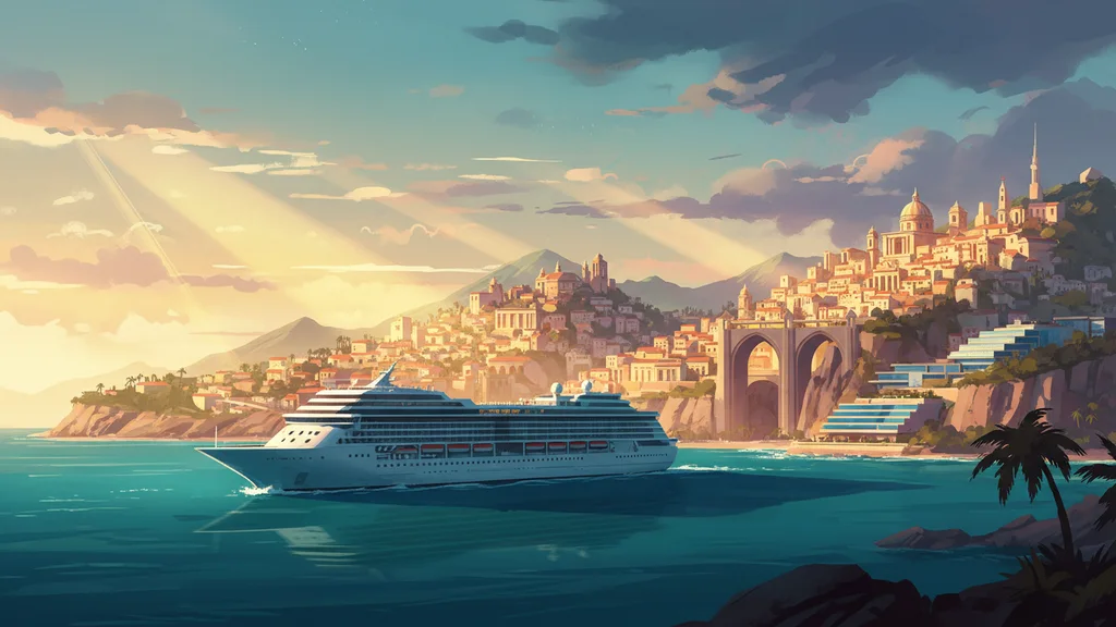 Original AI-generated travel illustration for: Norwegian Cruise Line’s Turnaround Shows Early Traction After Activist Shakeup