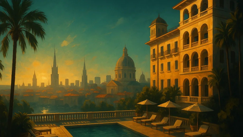 Original AI-generated travel illustration for: Hotels Could Become One of Ixigo’s Two Biggest Businesses