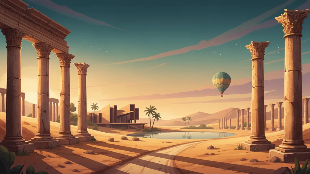 Original AI-generated travel illustration for: Syria