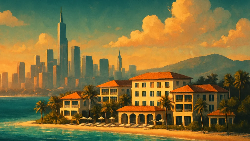 Original AI-generated travel illustration for: Wymara Resort + Villas joins Preferred Hotels collections