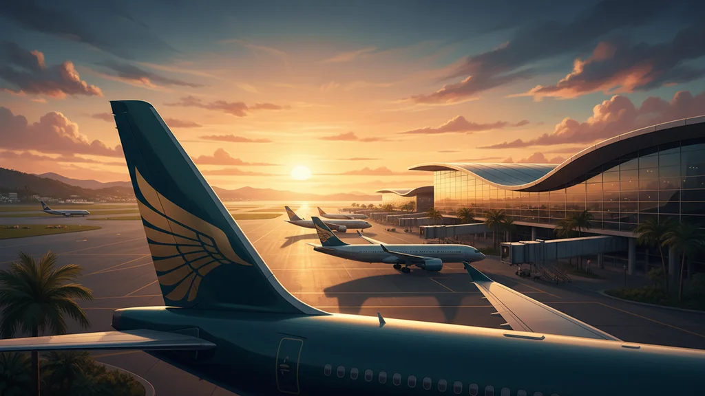 Original AI-generated travel illustration for: United CEO Scott Kirby Insists Critics Misunderstand His American Merger Version