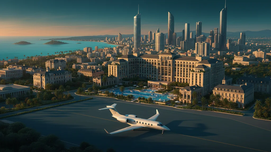 Original AI-generated travel illustration for: Wyndham Launches Homes & Havens to Take On Marriott