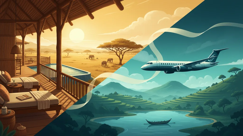 Original AI-generated travel illustration for: Uganda and Kenya sign tourism agreements to strengthen regional travel