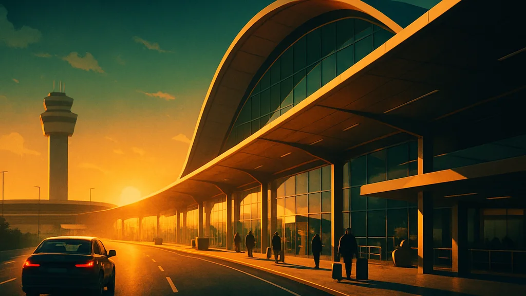Original AI-generated travel illustration for: Guidance: Minimising headlight glare and its effects